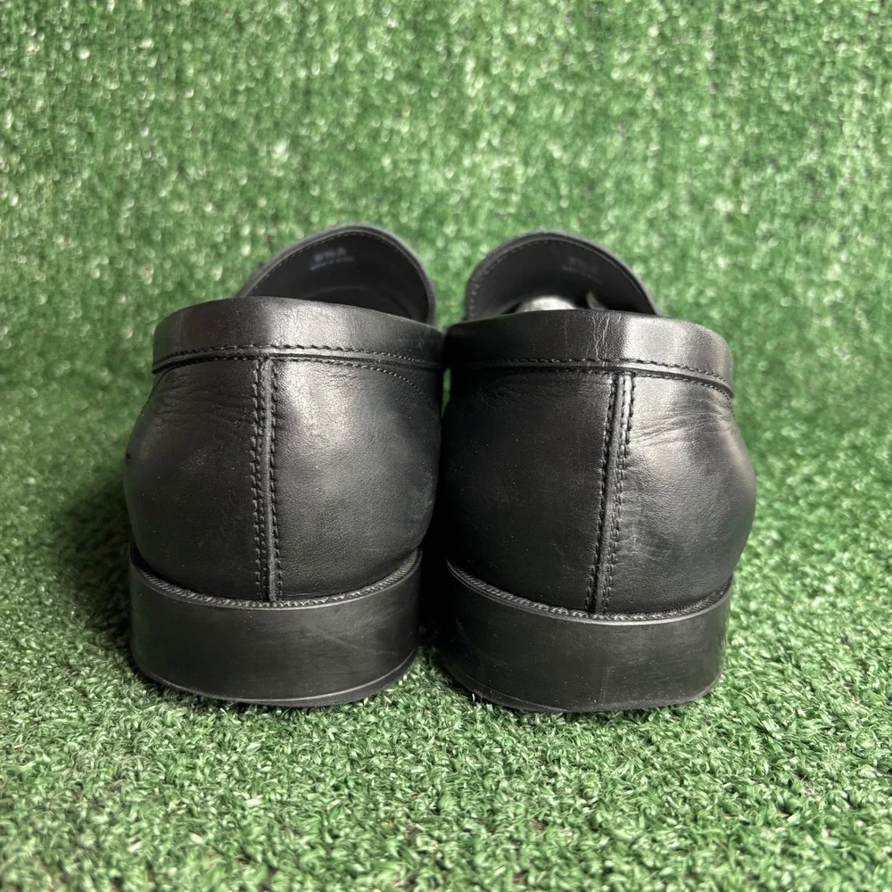 Tods Penny Loafer Leather Slip On Classic Luxury Dress Shoes Black‎ Mens Size 10
